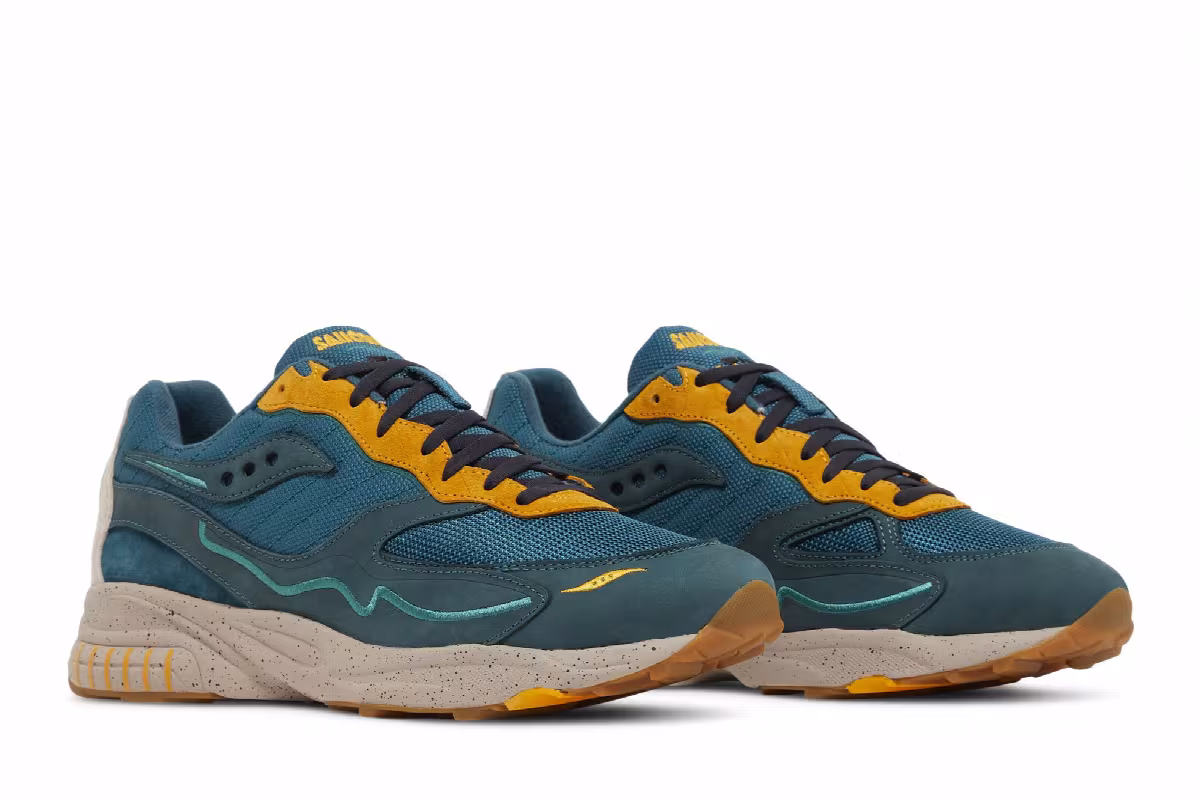 Saucony 3D Grid Hurricane Premium Green Orange, view 9