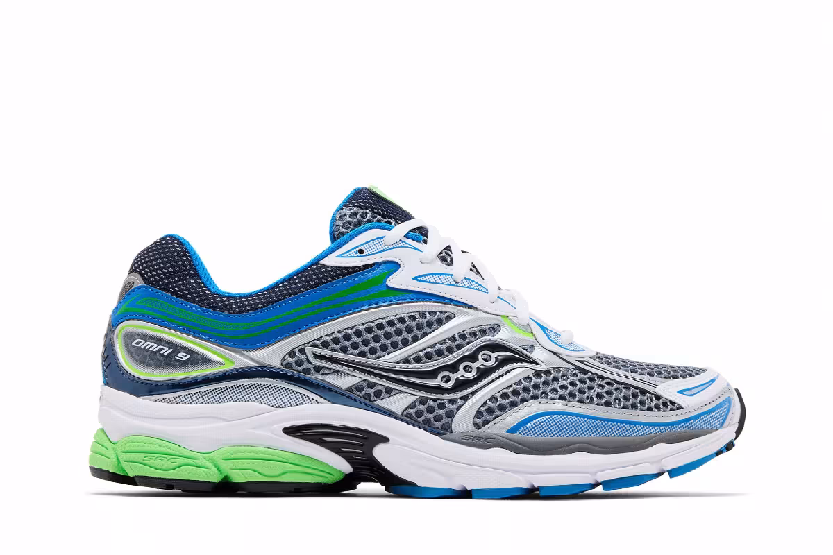 Saucony Progrid Omni 9 Grey Slime, view 2