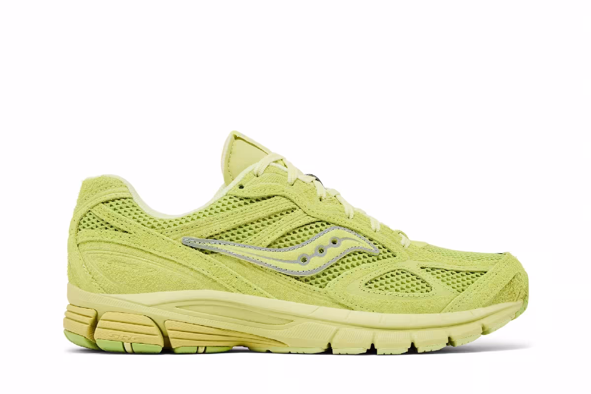 3sixteen x Saucony ProGrid Guide 7 Lime, view 2