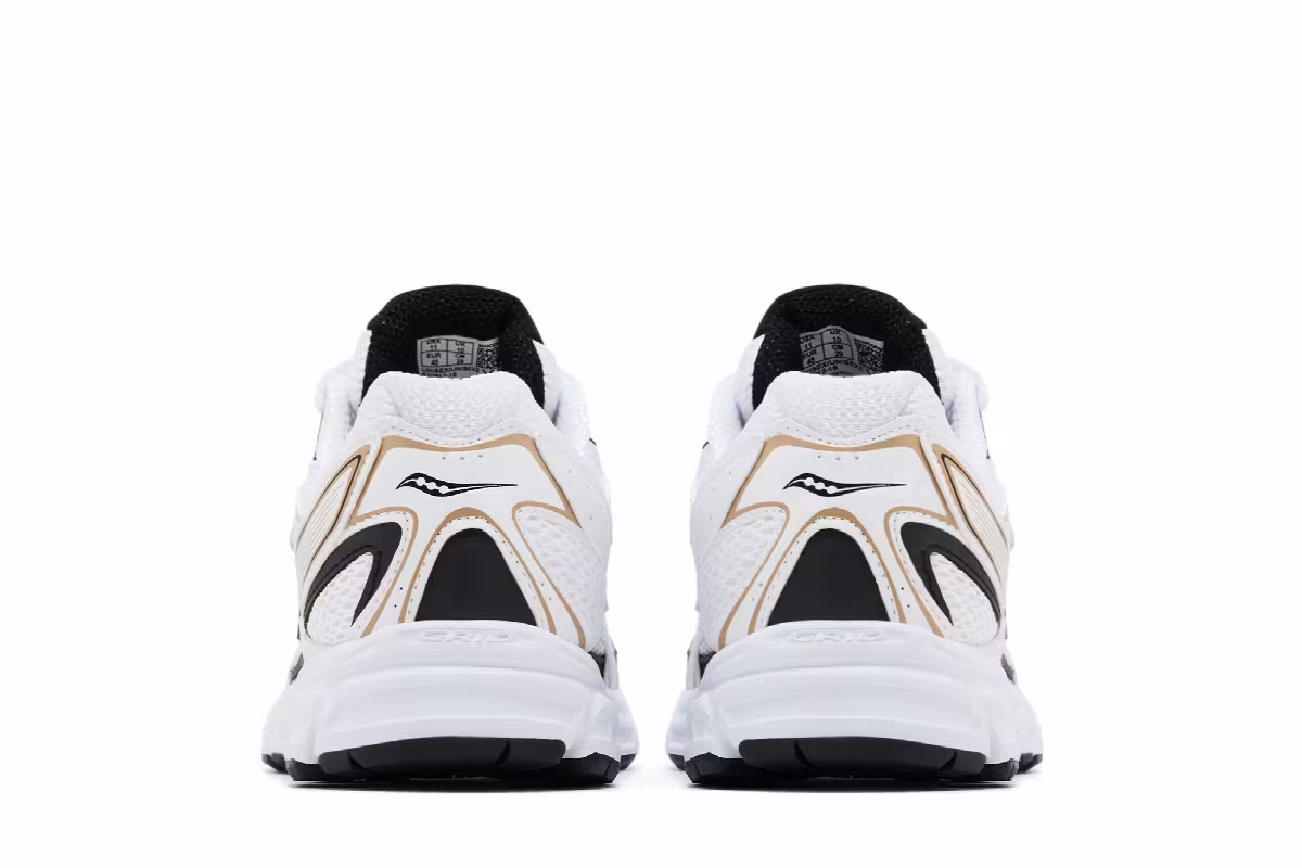 Saucony Grid Ride Millennium White Gold Black, view 7