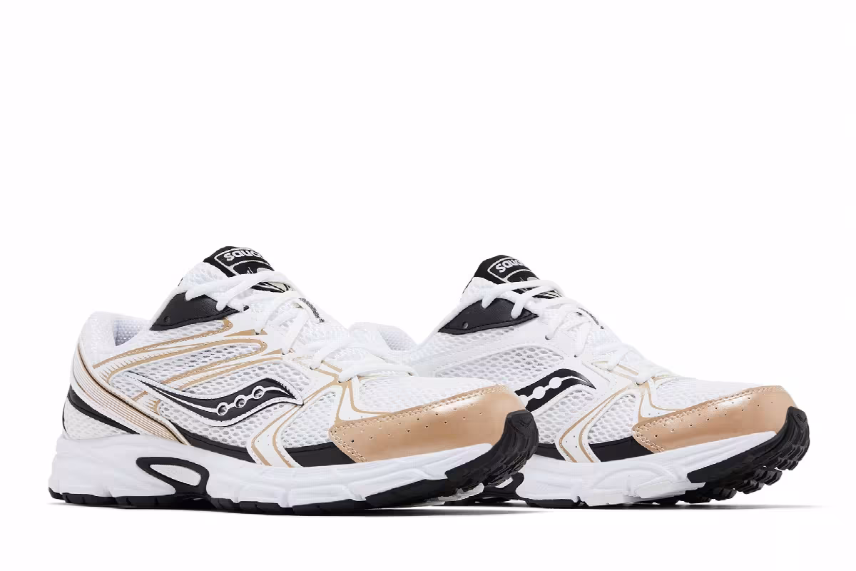 Saucony Grid Ride Millennium White Gold Black, view 9