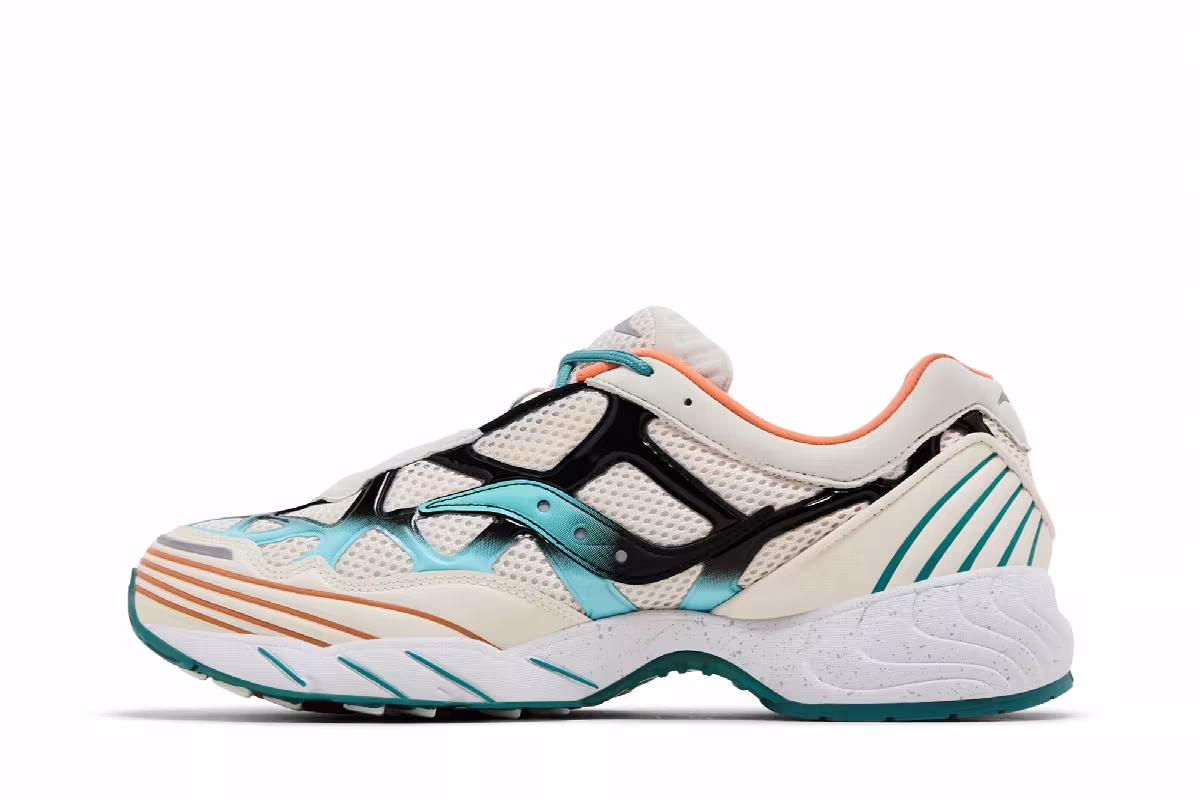 Saucony Grid Web Tan Blue, view 4