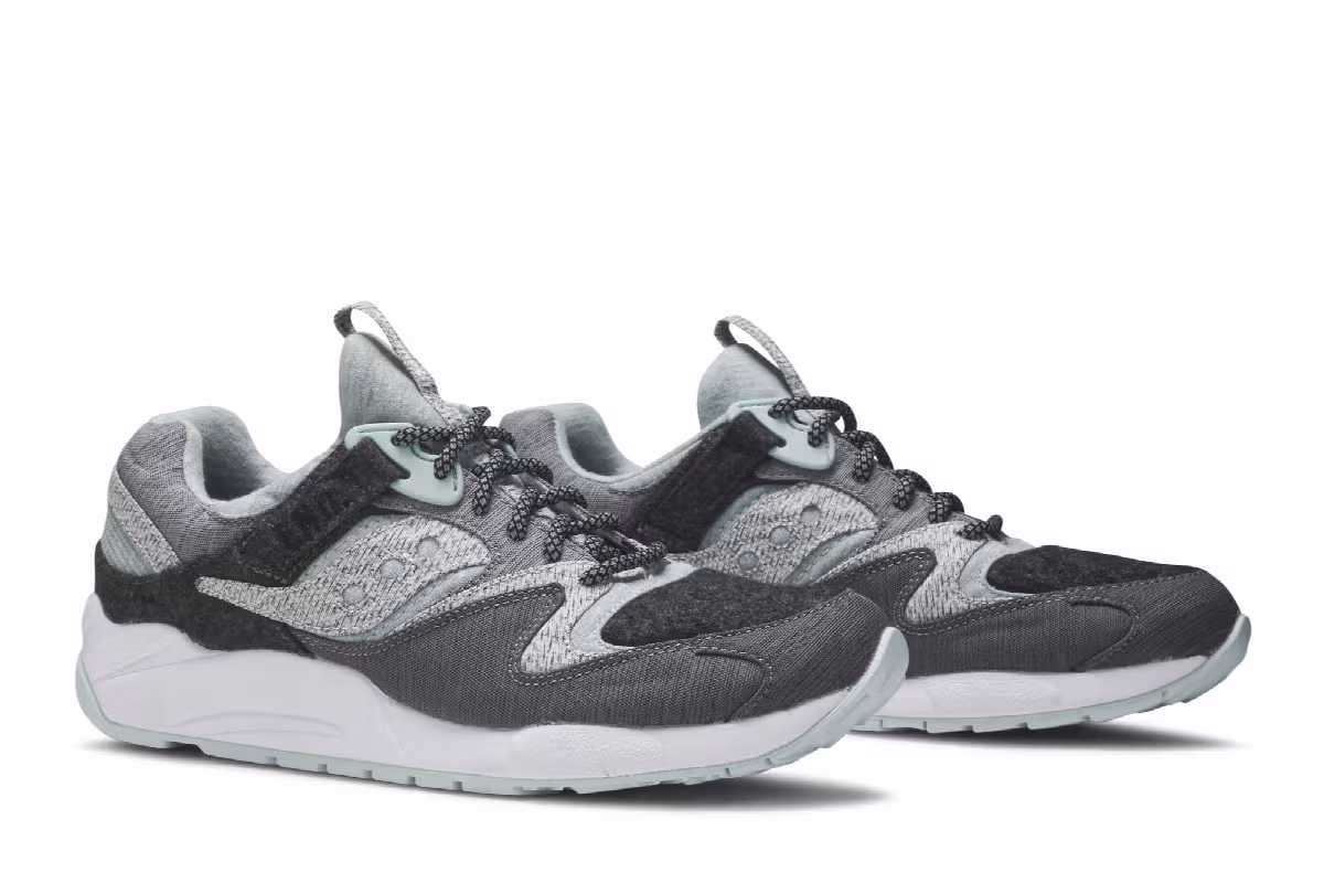 End x Saucony Grid 9000 White Noise, view 9