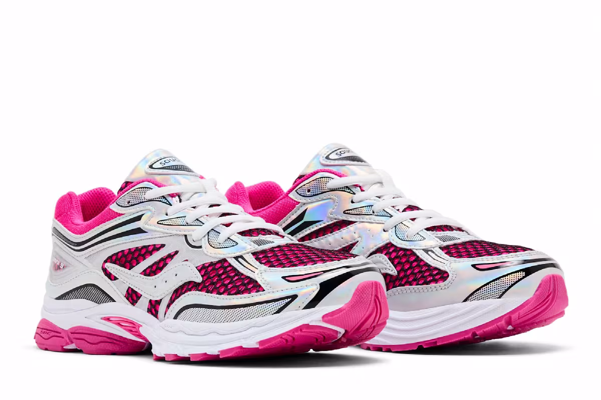 Saucony ProGrid Omni 9 Big Kid Fuchsia Iridescent, view 9