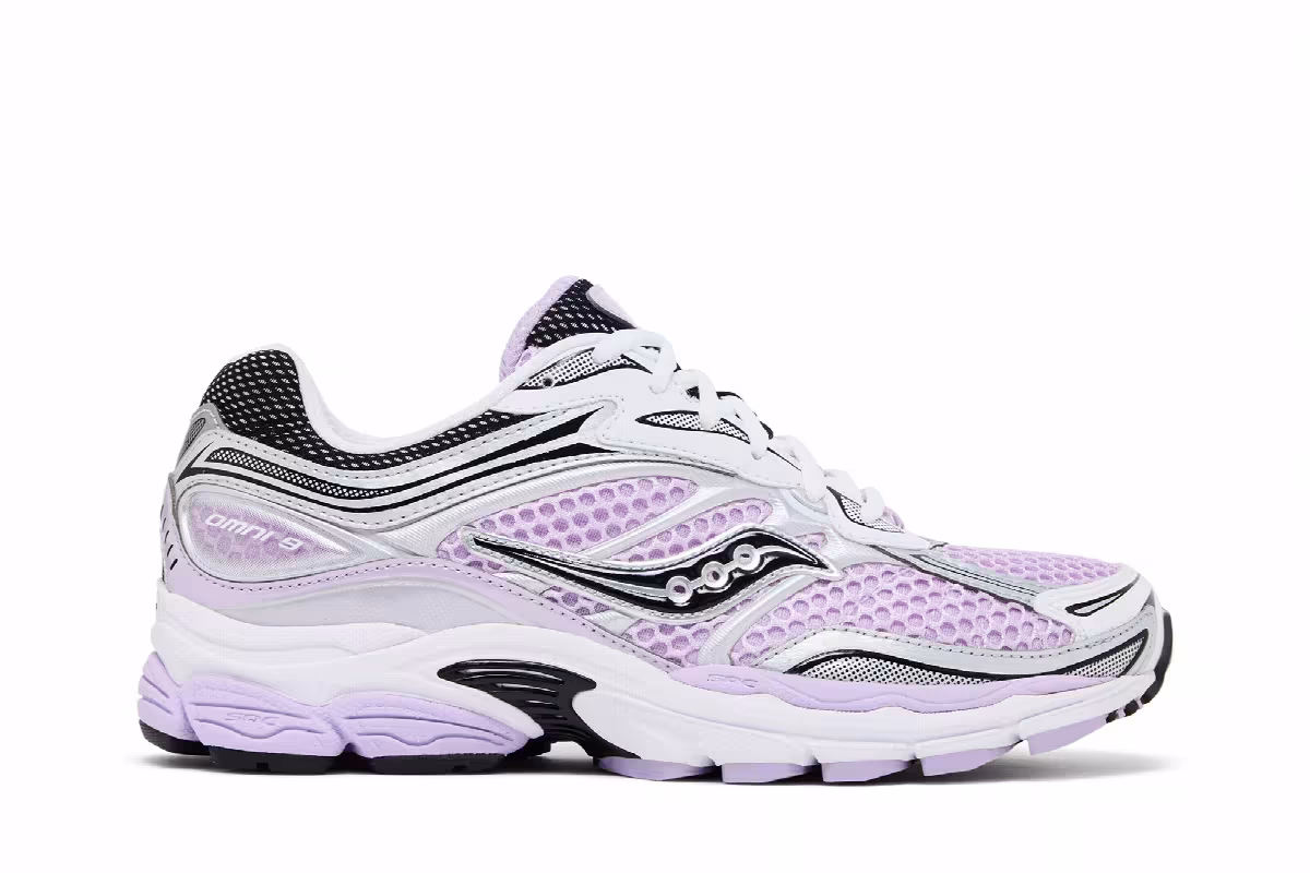 Saucony Women's Progrid Omni 9 Lilac Silver, view 2