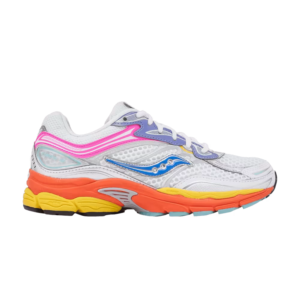 Saucony ProGrid Omni 9 White Multi Pink Orange Yellow