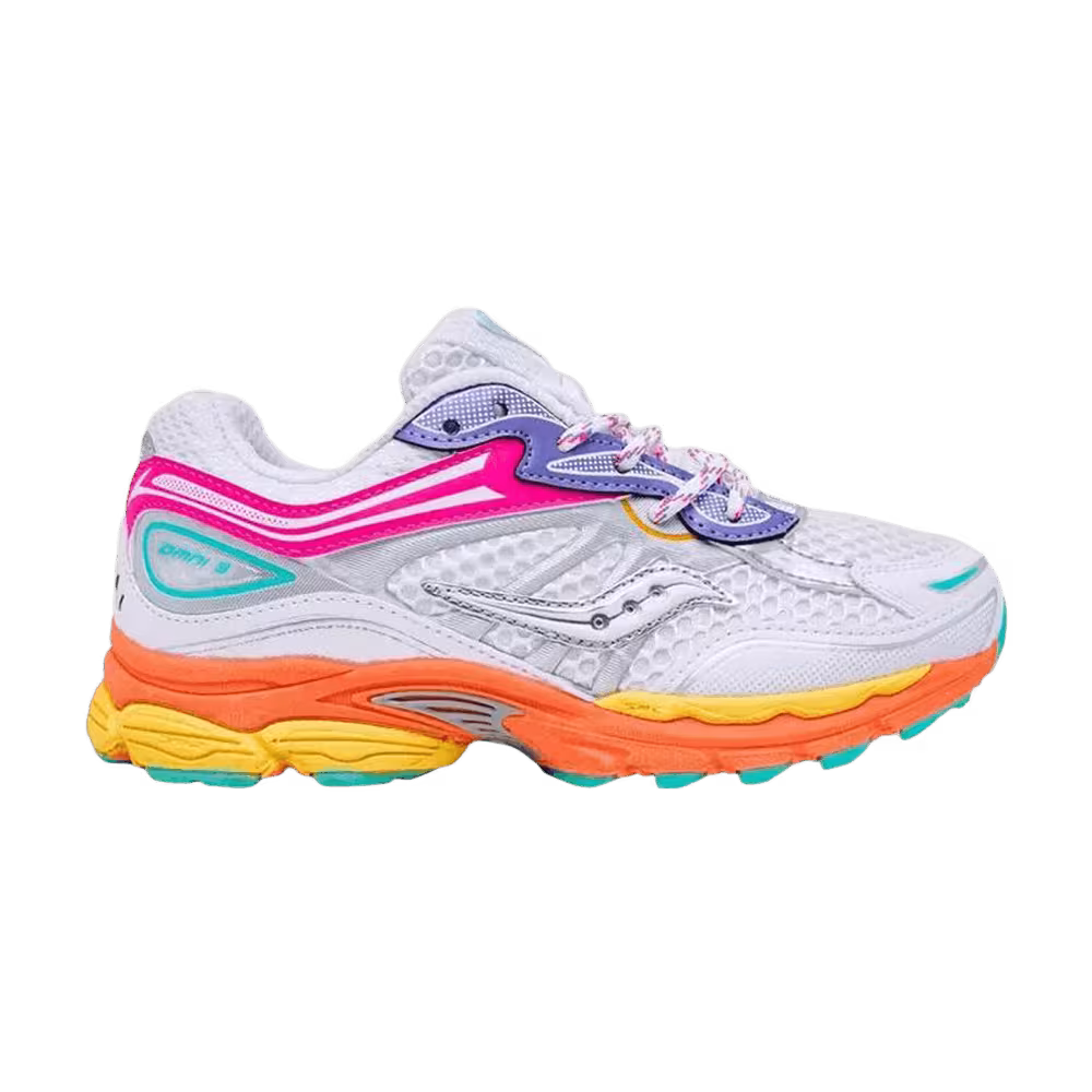 Saucony ProGrid Omni 9 Big Kid White Pink Orange