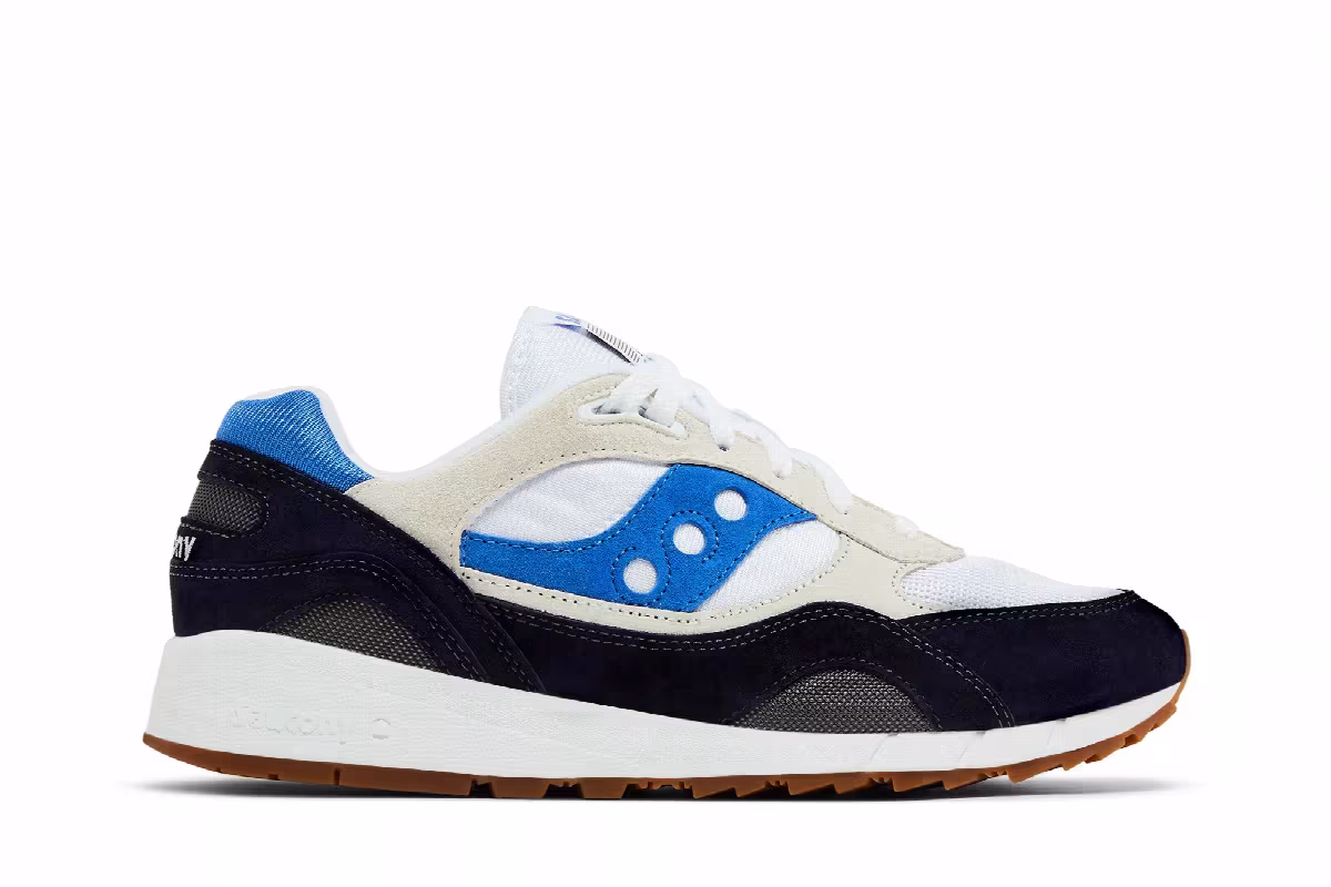 Saucony Shadow 6000 White Navy Royal, view 2