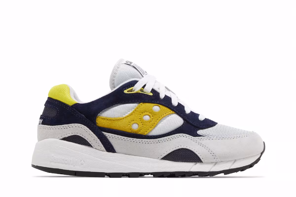 Saucony Shadow 6000 Grey Navy Yellow, view 2