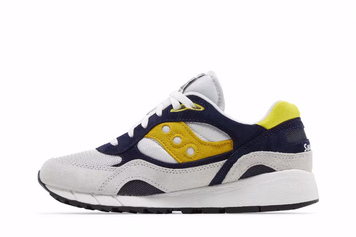 Saucony Shadow 6000 Grey Navy Yellow, view 4