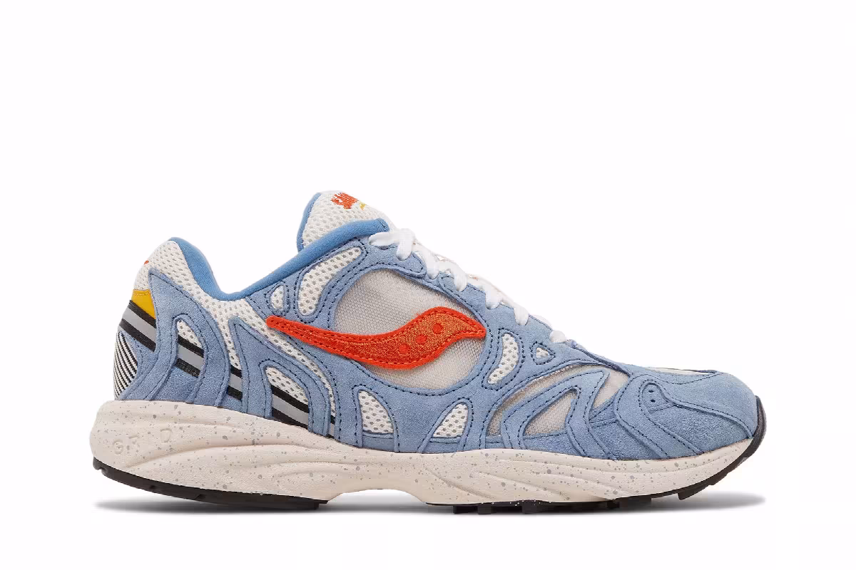 Saucony Grid Azura 2000 Blue Orange, view 2