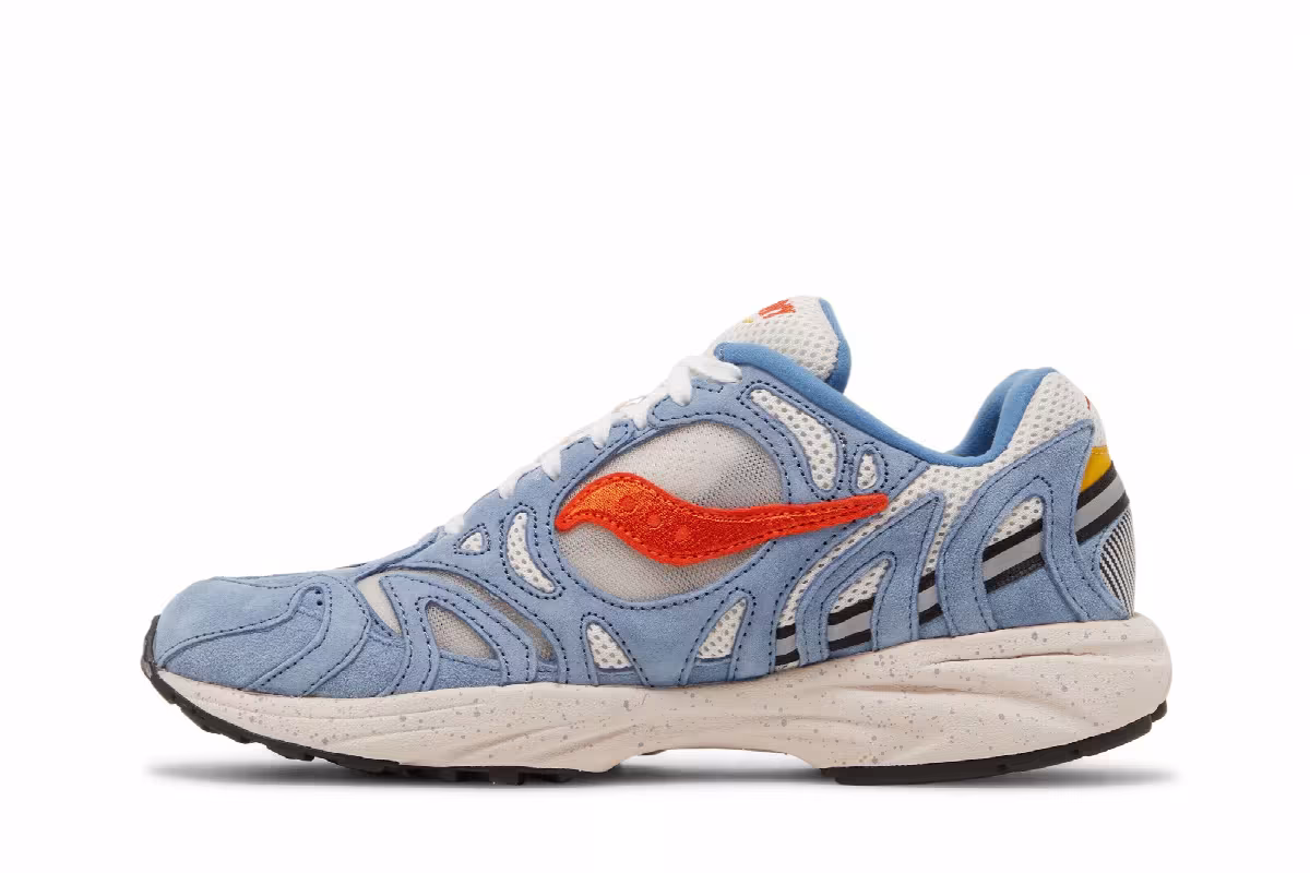 Saucony Grid Azura 2000 Blue Orange, view 4