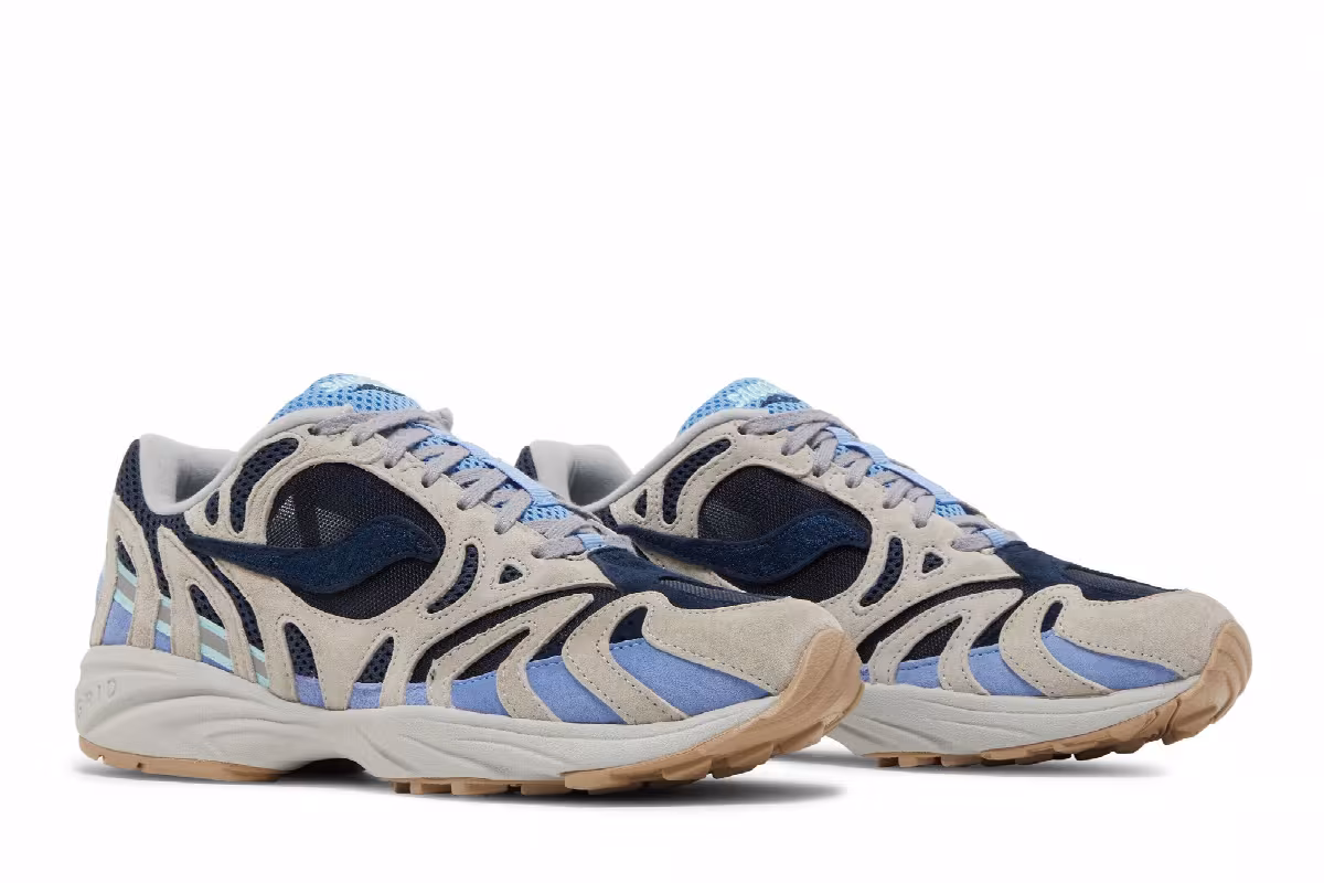 Saucony Grid Azura 2000 Grey Dark Blue, view 9