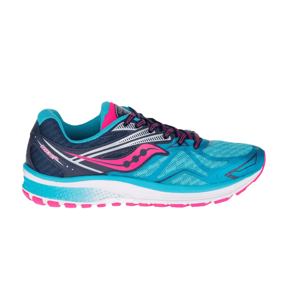 Saucony Ride 9 Big Kid Blue Pink
