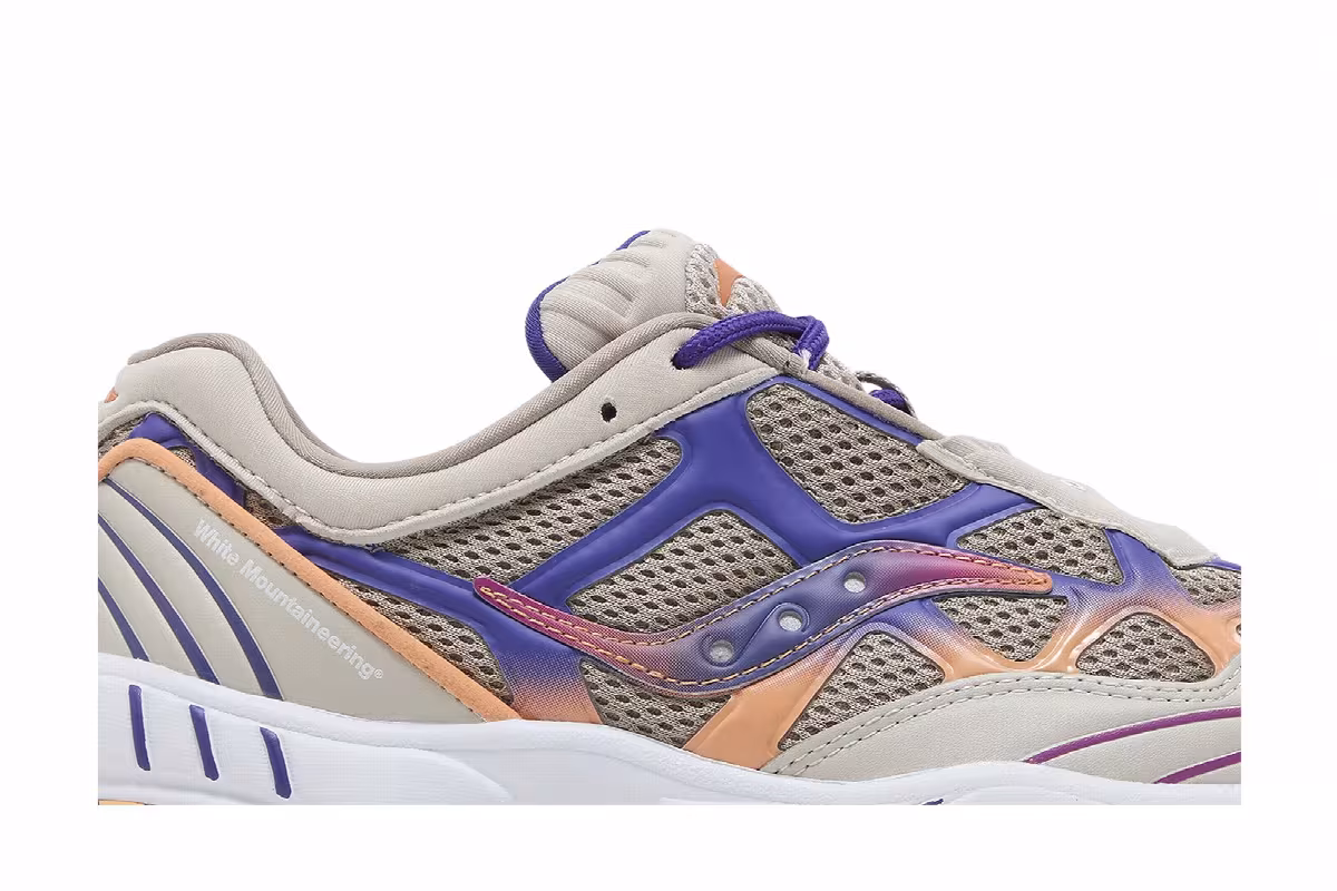 White Mountaineering x Saucony Grid Web Purple Orange, view 3