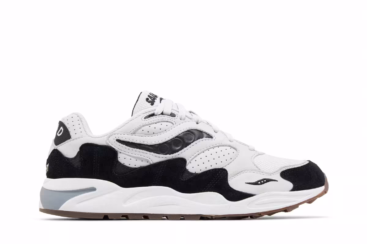 Saucony Grid Shadow 2 Grey White Black, view 2