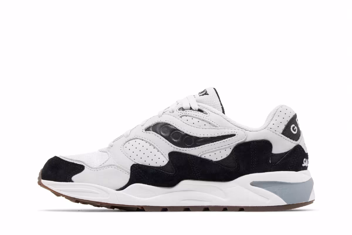 Saucony Grid Shadow 2 Grey White Black, view 4