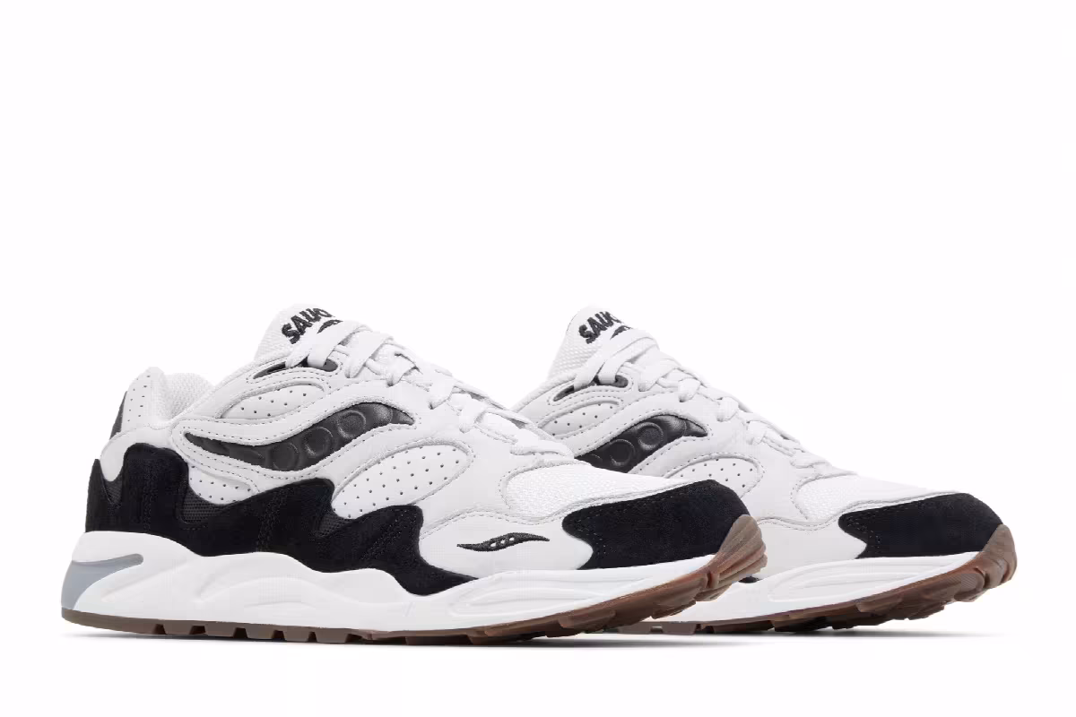 Saucony Grid Shadow 2 Grey White Black, view 9