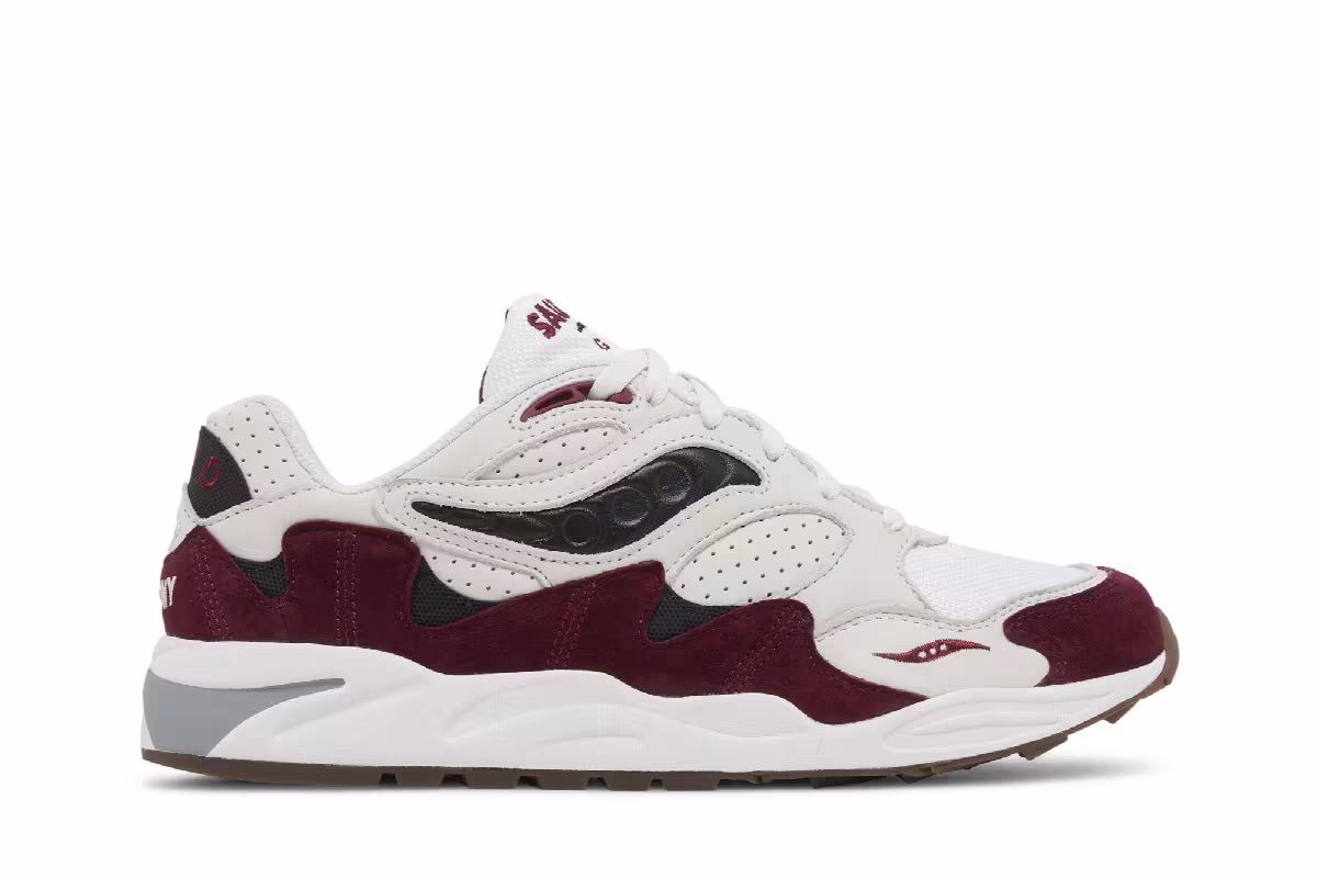 Saucony Grid Shadow 2 White Red, view 2