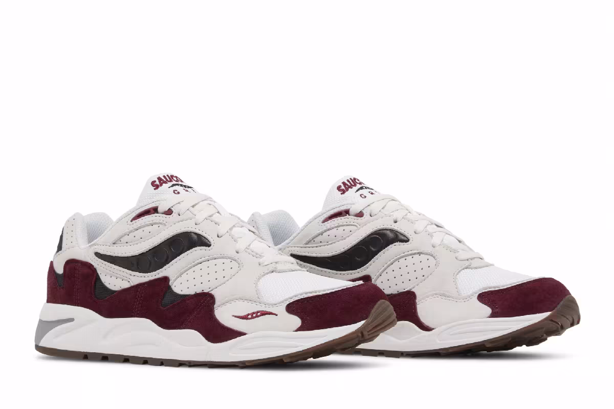 Saucony Grid Shadow 2 White Red, view 9