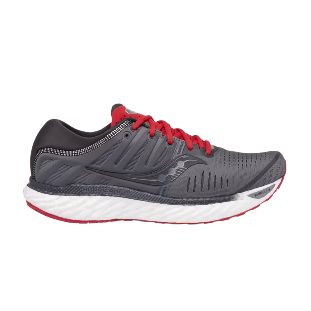 Saucony Hurricane 22 Charcoal Red