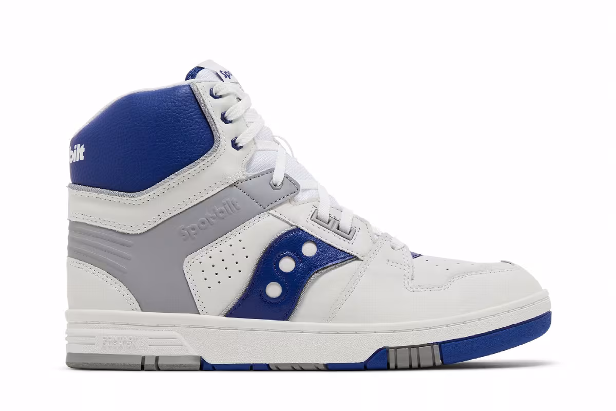 Saucony Spot-Bilt Sonic High White Royal, view 2