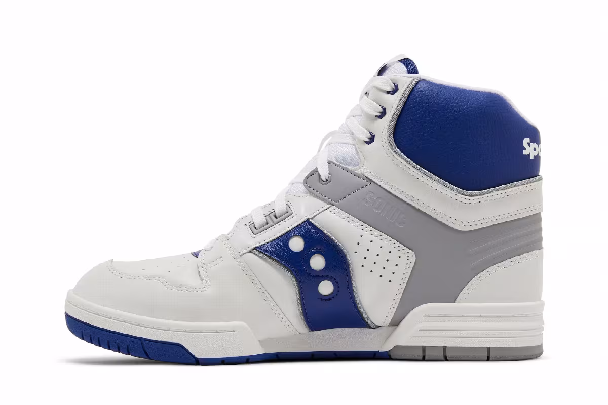 Saucony Spot-Bilt Sonic High White Royal, view 4