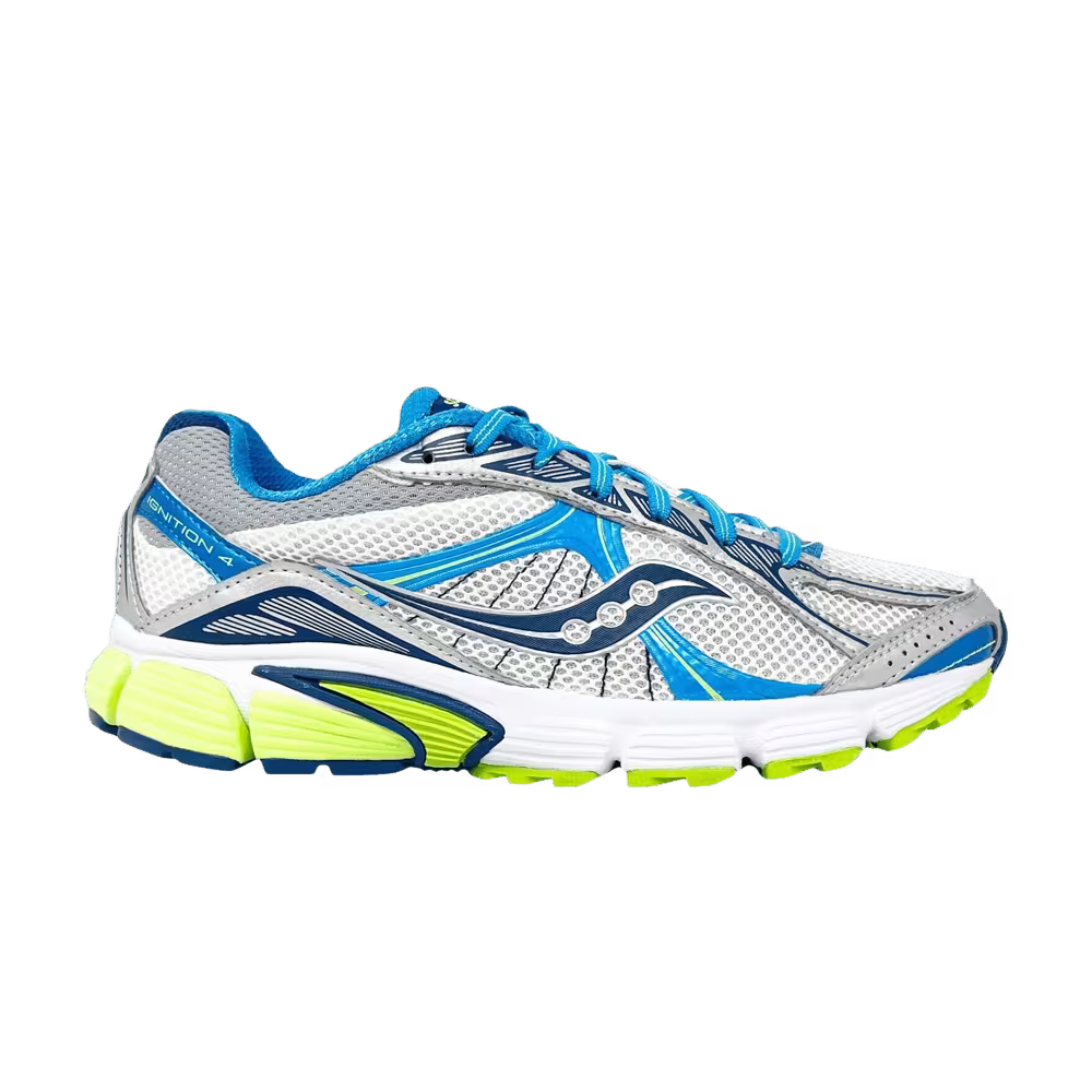 Saucony Women's Ignition 4 Blue Neon Green