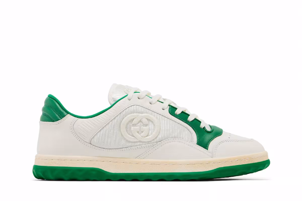 Gucci MAC80 Sneaker Off White Green, view 2