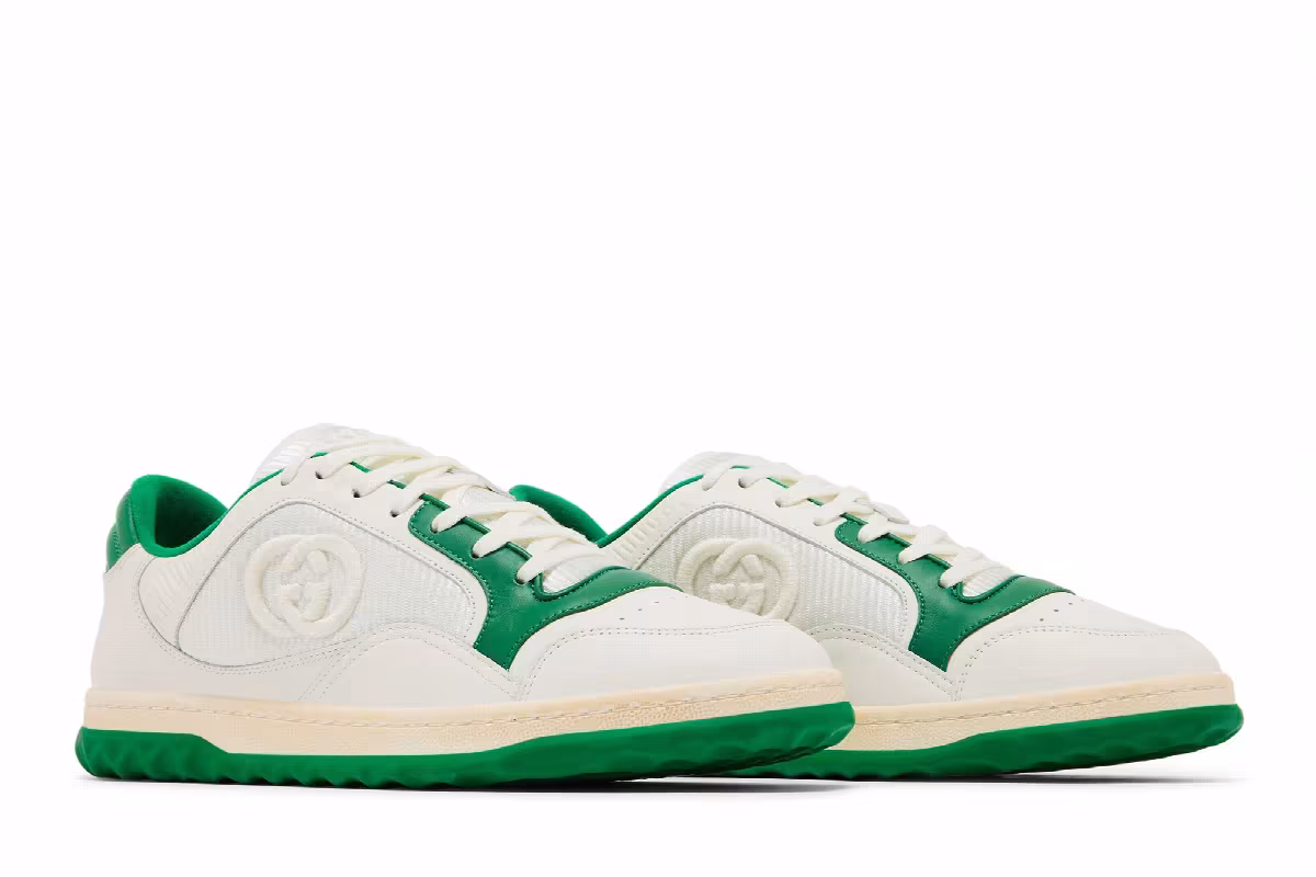 Gucci MAC80 Sneaker Off White Green, view 9