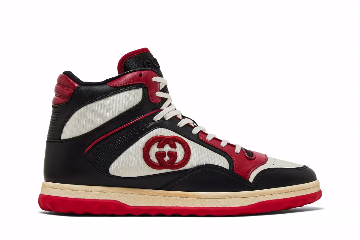 Gucci MAC80 High Black White Red, view 2