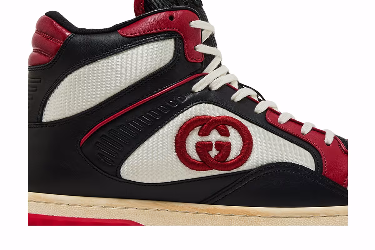Gucci MAC80 High Black White Red, view 3