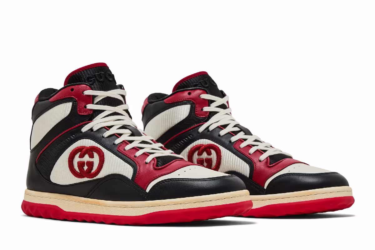 Gucci MAC80 High Black White Red, view 9