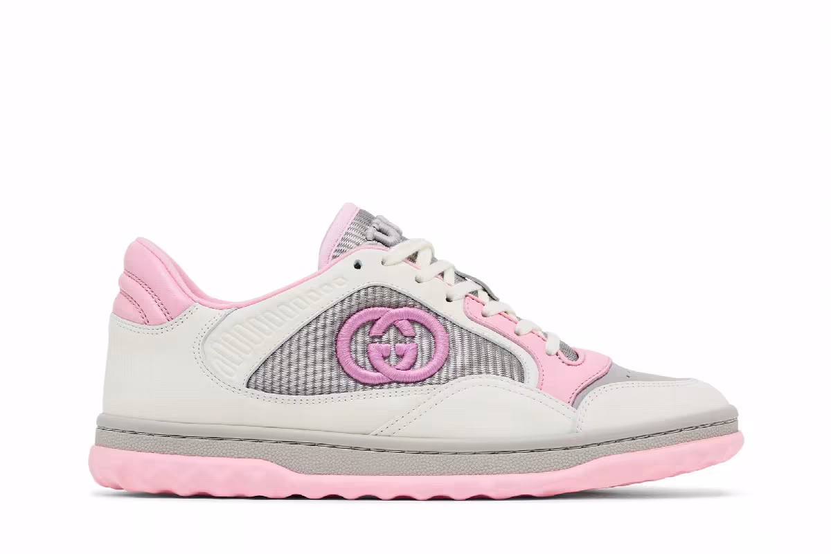 Gucci Women's MAC80 Sneaker Off White Grey Pink, view 2