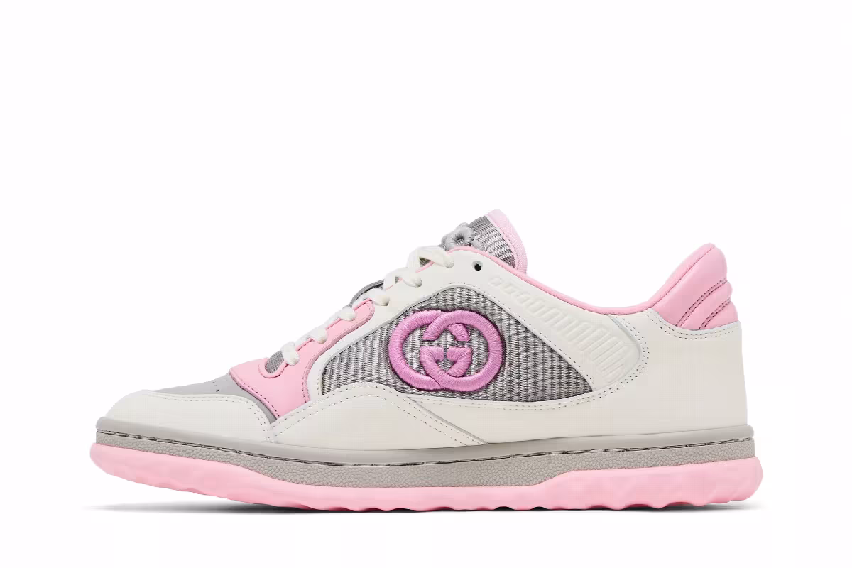 Gucci Women's MAC80 Sneaker Off White Grey Pink, view 4