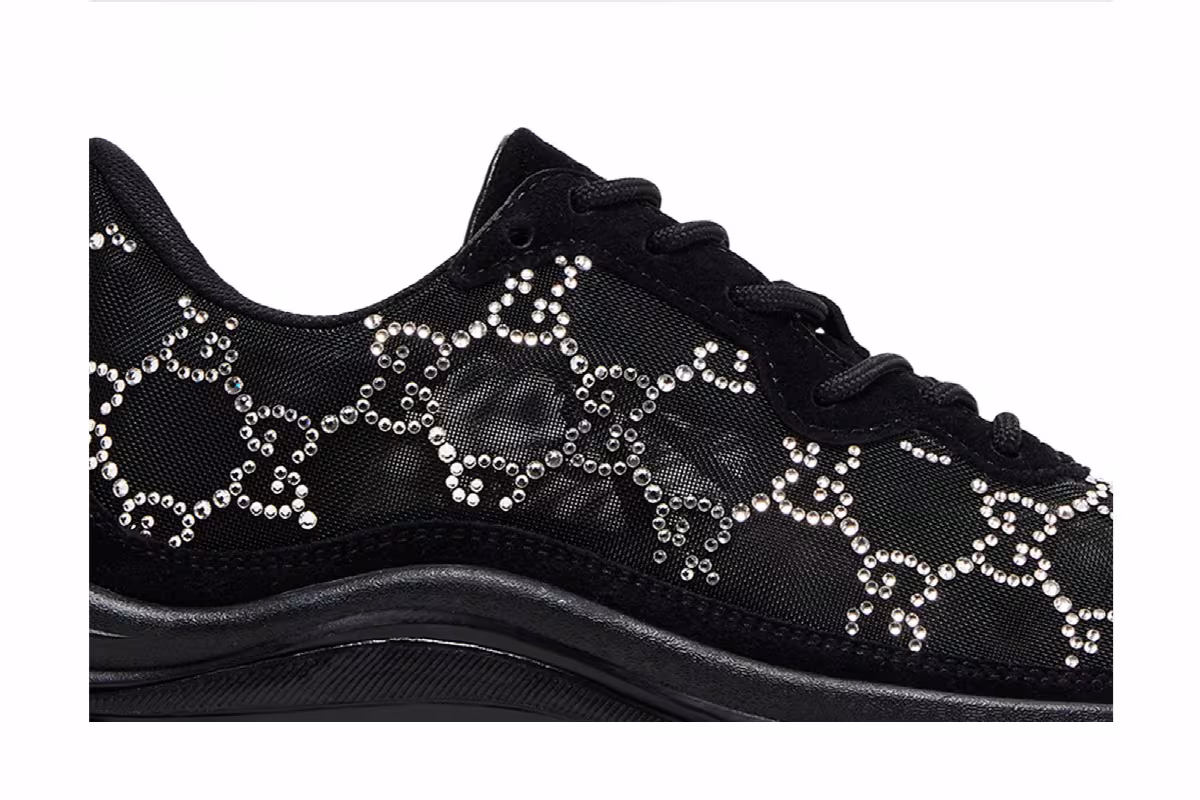 Gucci Women's Run Sneaker GG Crystal - Black, view 3