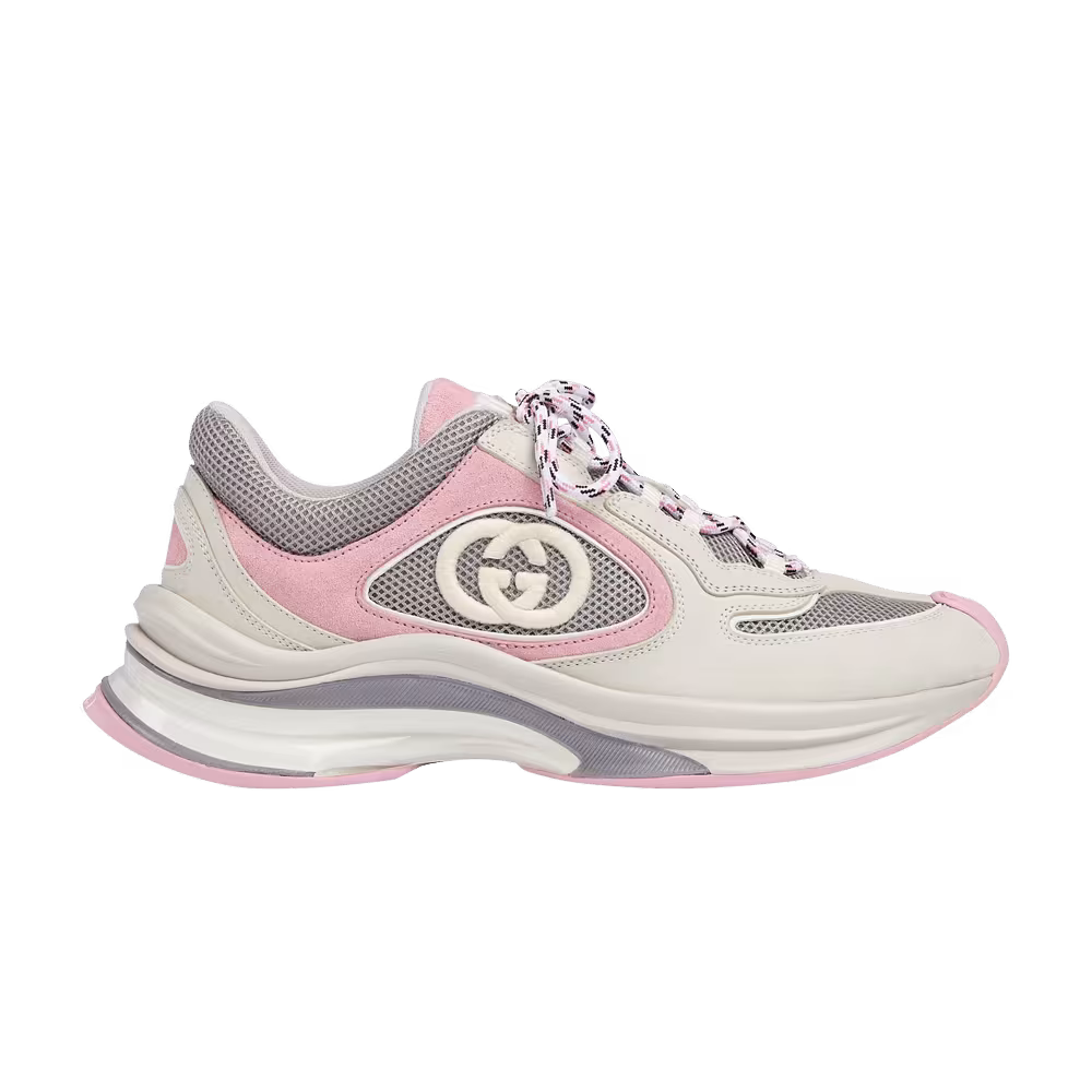 Gucci Women's Run Sneaker Ivory Pink Grey