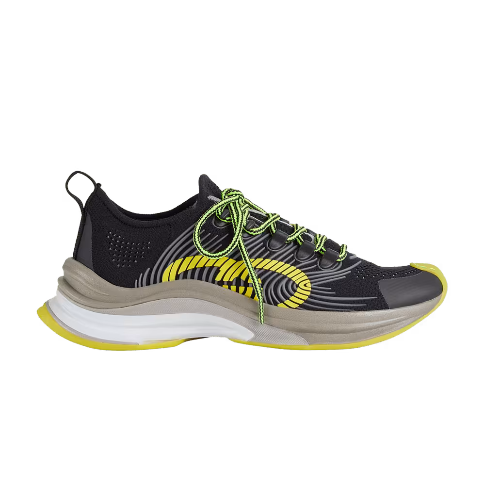 Gucci Women's Run Sneaker Black Yellow