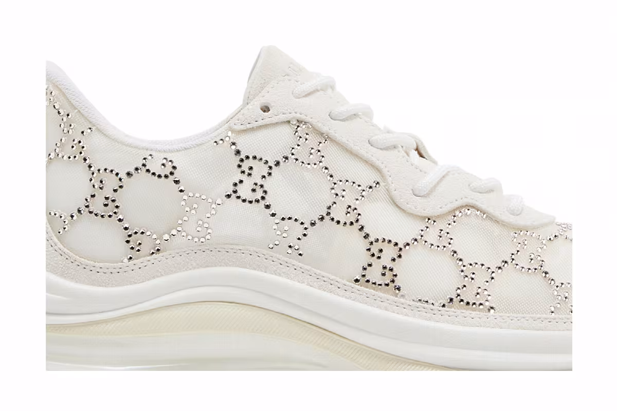 Gucci Women's Run Sneaker GG Crystal - White, view 3