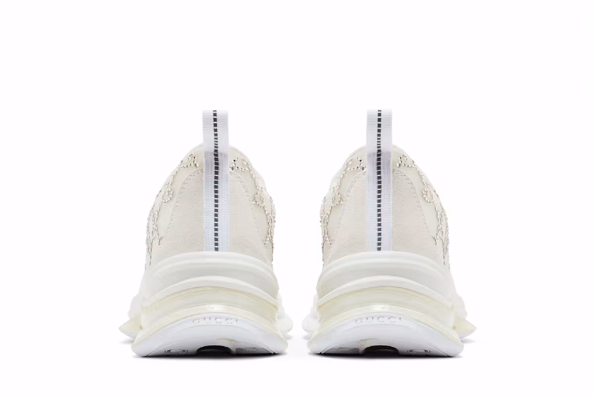Gucci Women's Run Sneaker GG Crystal - White, view 7