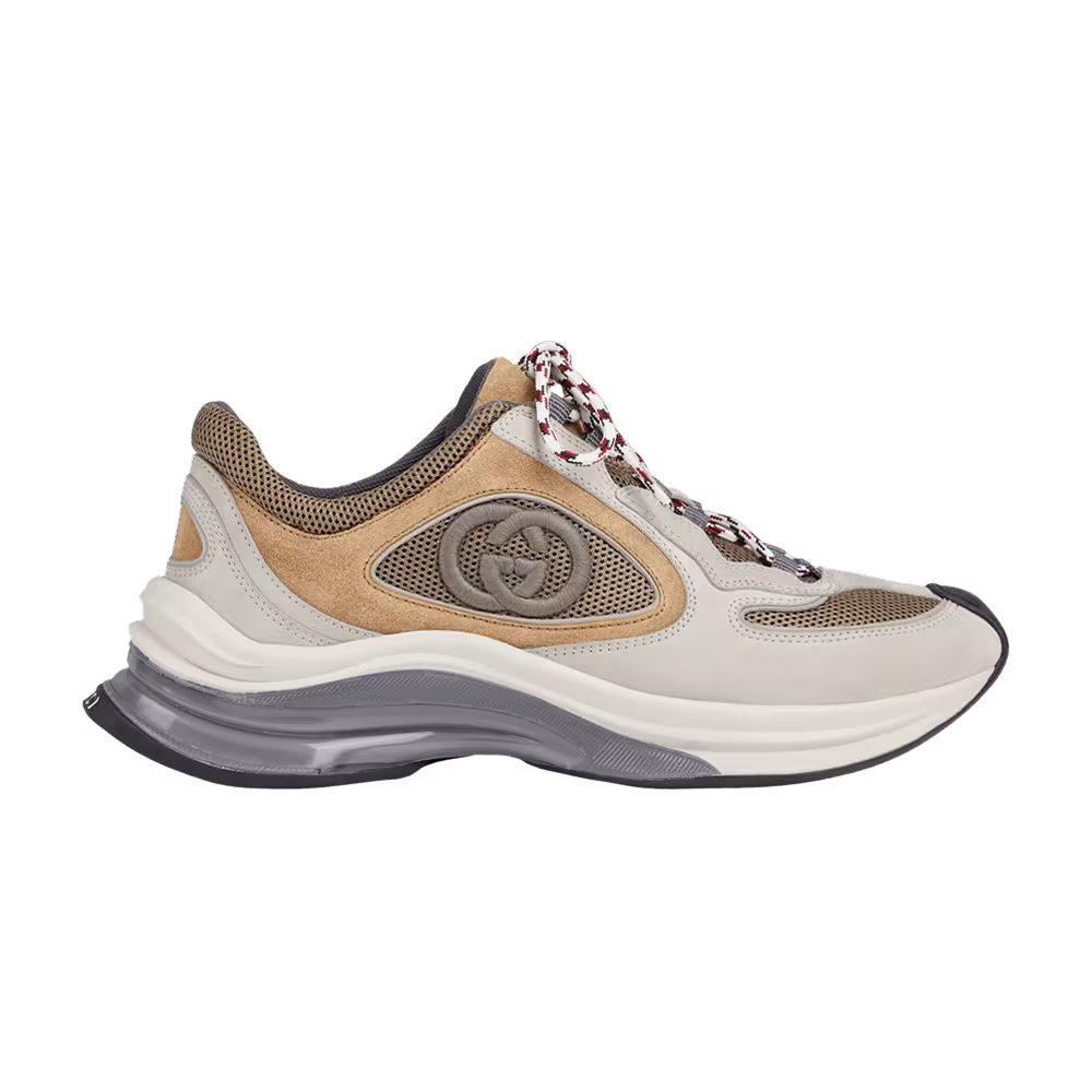 Gucci Women's Run Sneaker Beige Tan Suede