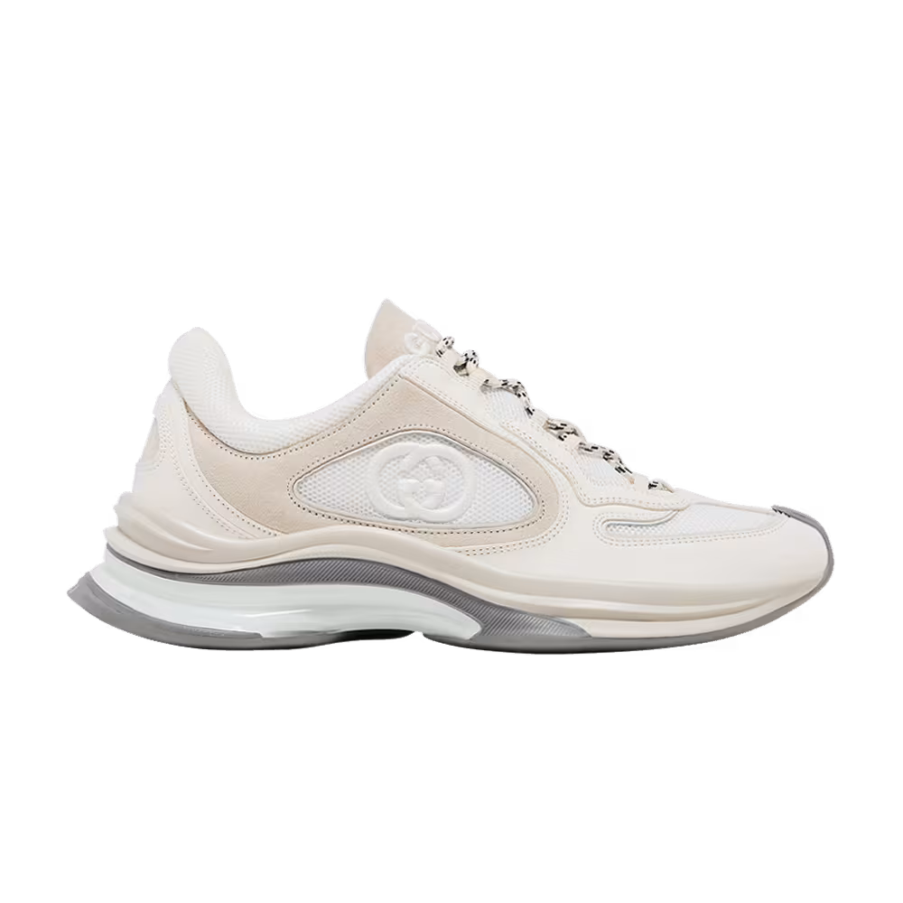 Gucci Run Sneaker White Suede