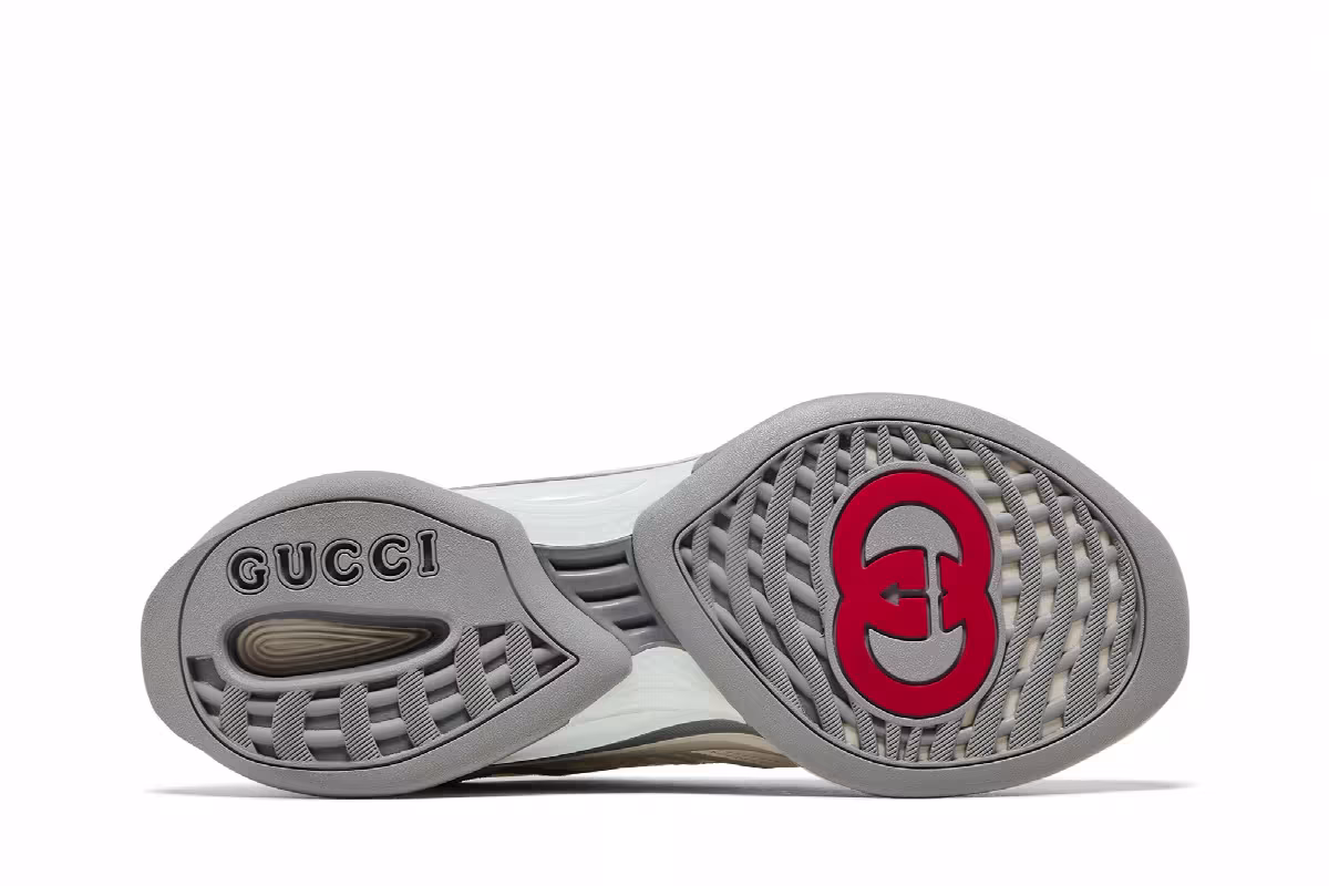 Gucci Run Sneaker White Suede, view 5