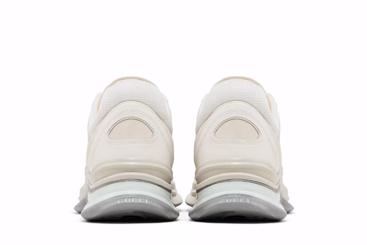 Gucci Run Sneaker White Suede, view 7