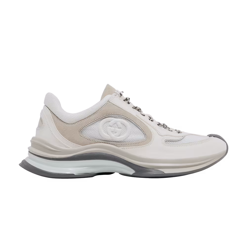 Gucci Women's Run Sneaker White Suede
