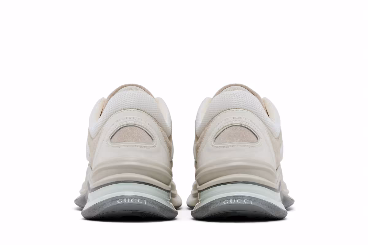 Gucci Women's Run Sneaker White Suede, view 7