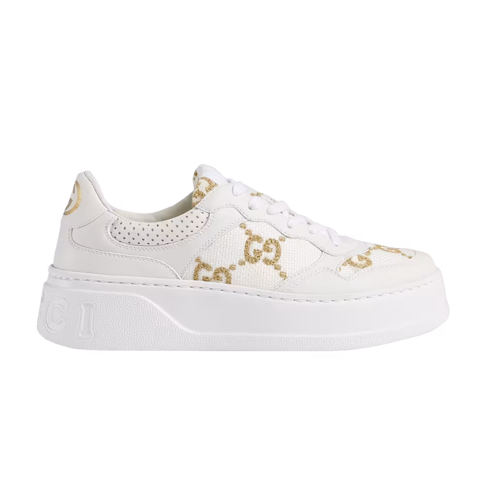 Gucci Women's GG Sneaker Interlocking G - White Gold