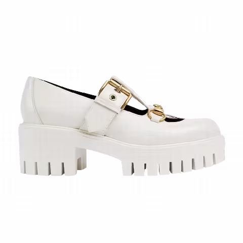 Gucci Wmns Lug Horsebit 30mm Platform Loafer 'White'