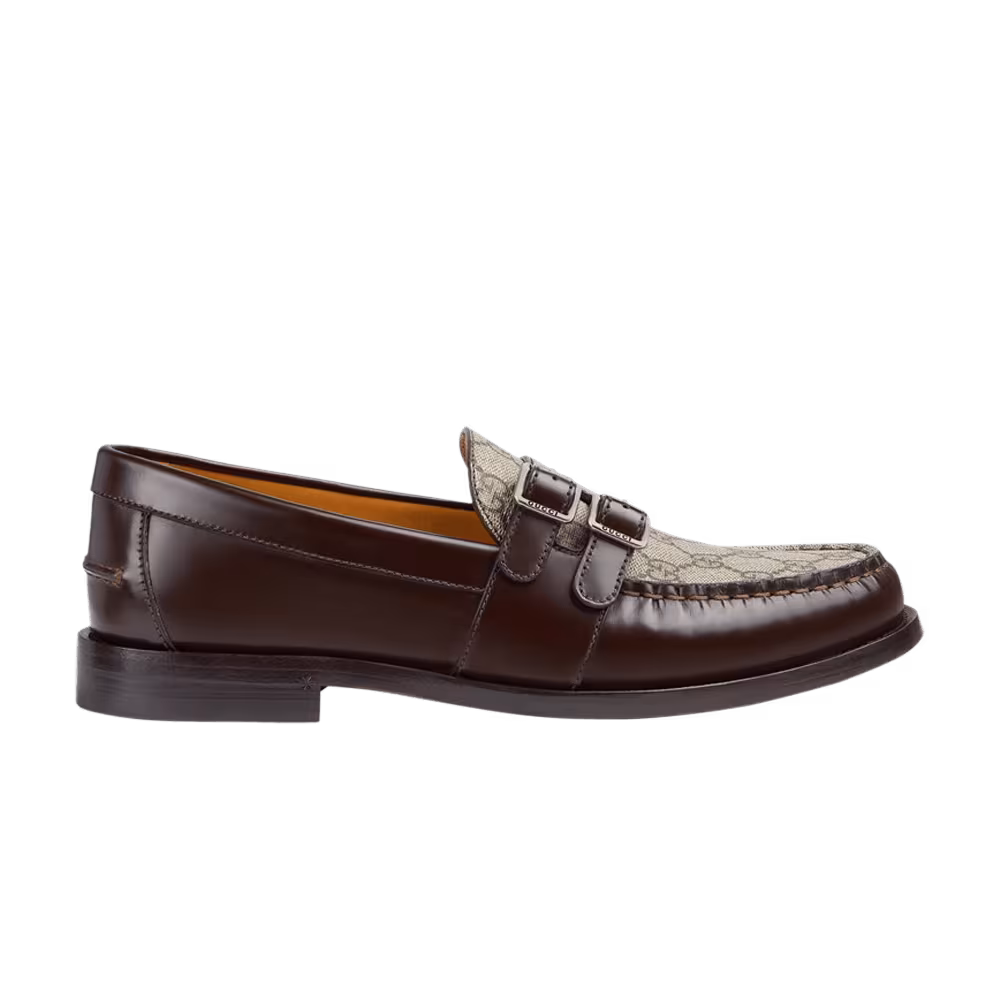 Gucci Buckle Loafer GG Monogram - Dark Brown