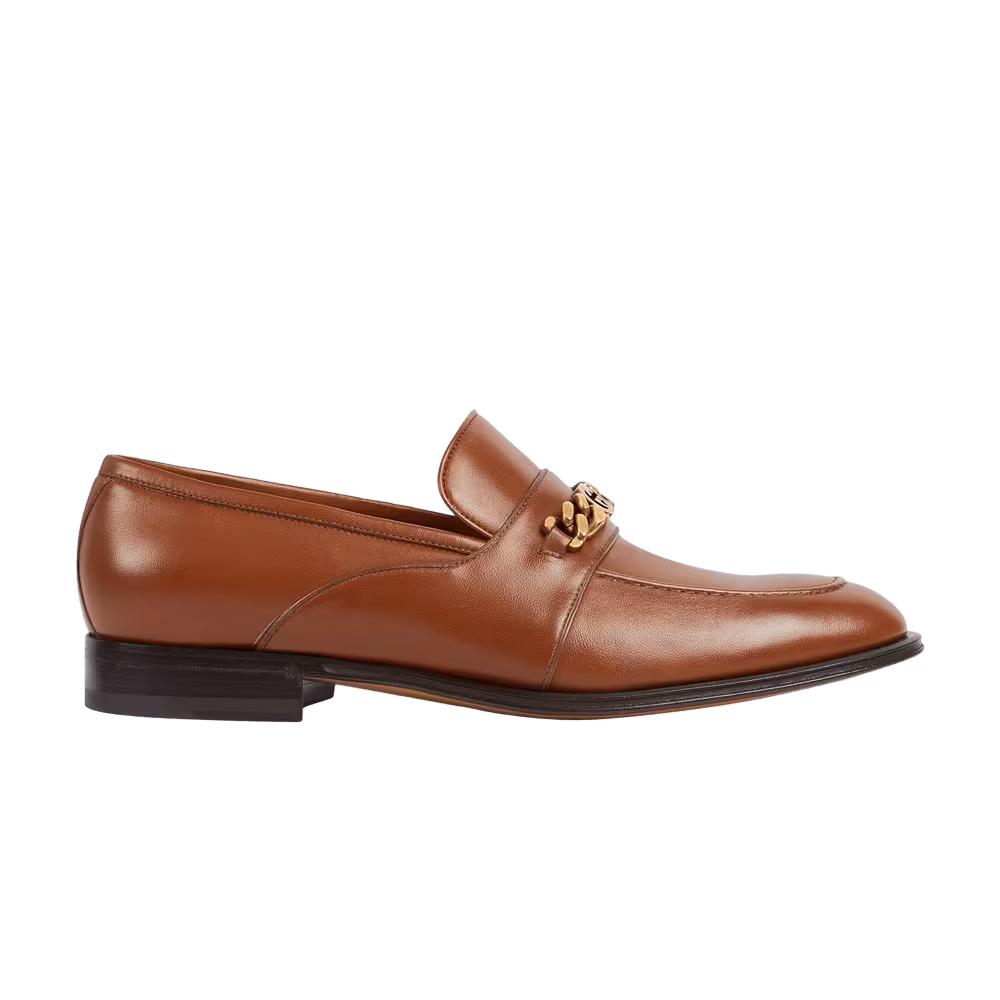 Gucci Loafer Interlocking G Chain - Brown